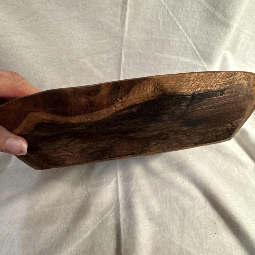 Handmade Natural Edge Solid Wood Bowl 12